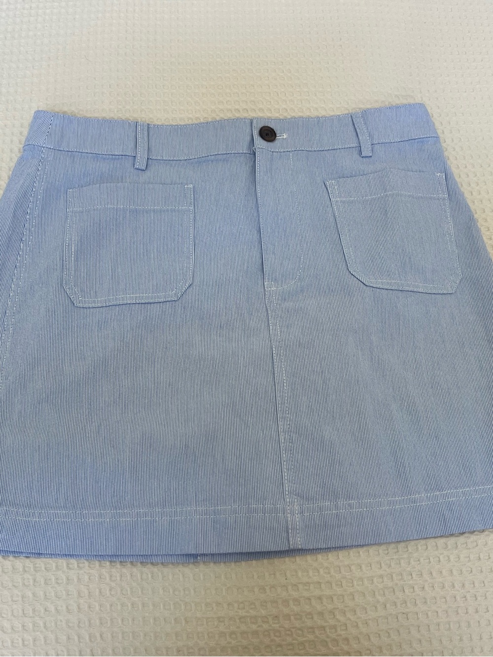 J. Crew Light Blue Mini Skirt with Front Patch Pockets